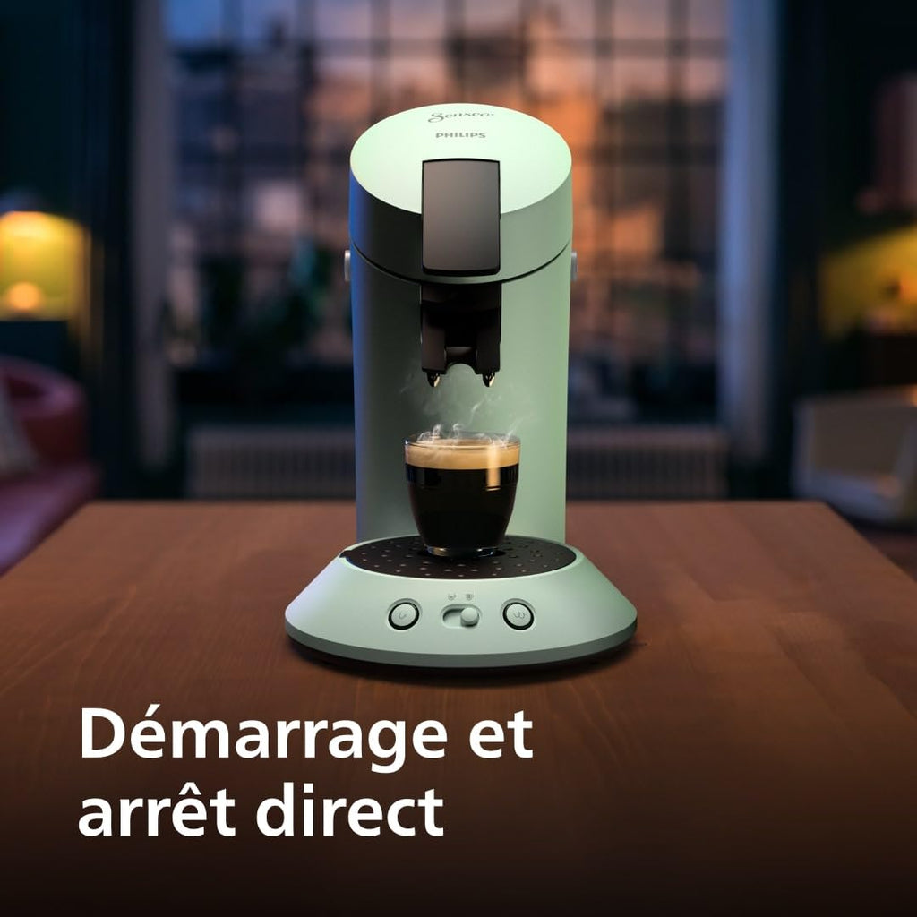 Philips Senseo Original Plus Machine à café à dosettes Vert Désert CSA210/80