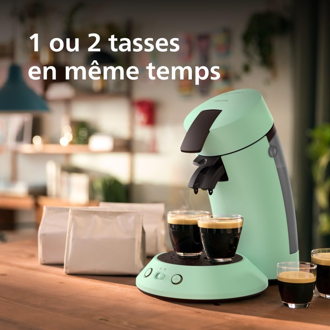 Philips Senseo Original Plus Machine à café à dosettes Vert Désert CSA210/80