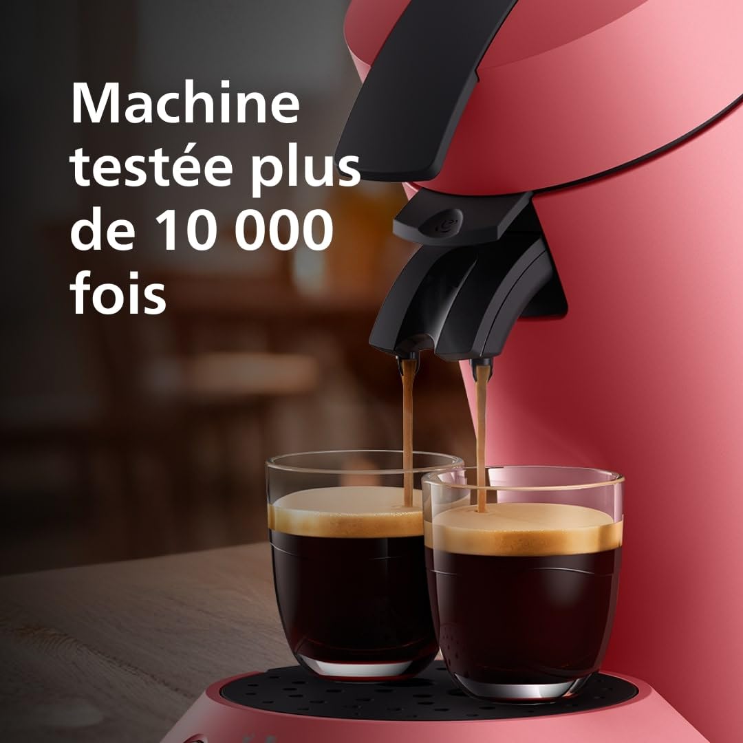 Philips Senseo Original Plus Machine à café à dosettes Rouge Tendre CSA210/35