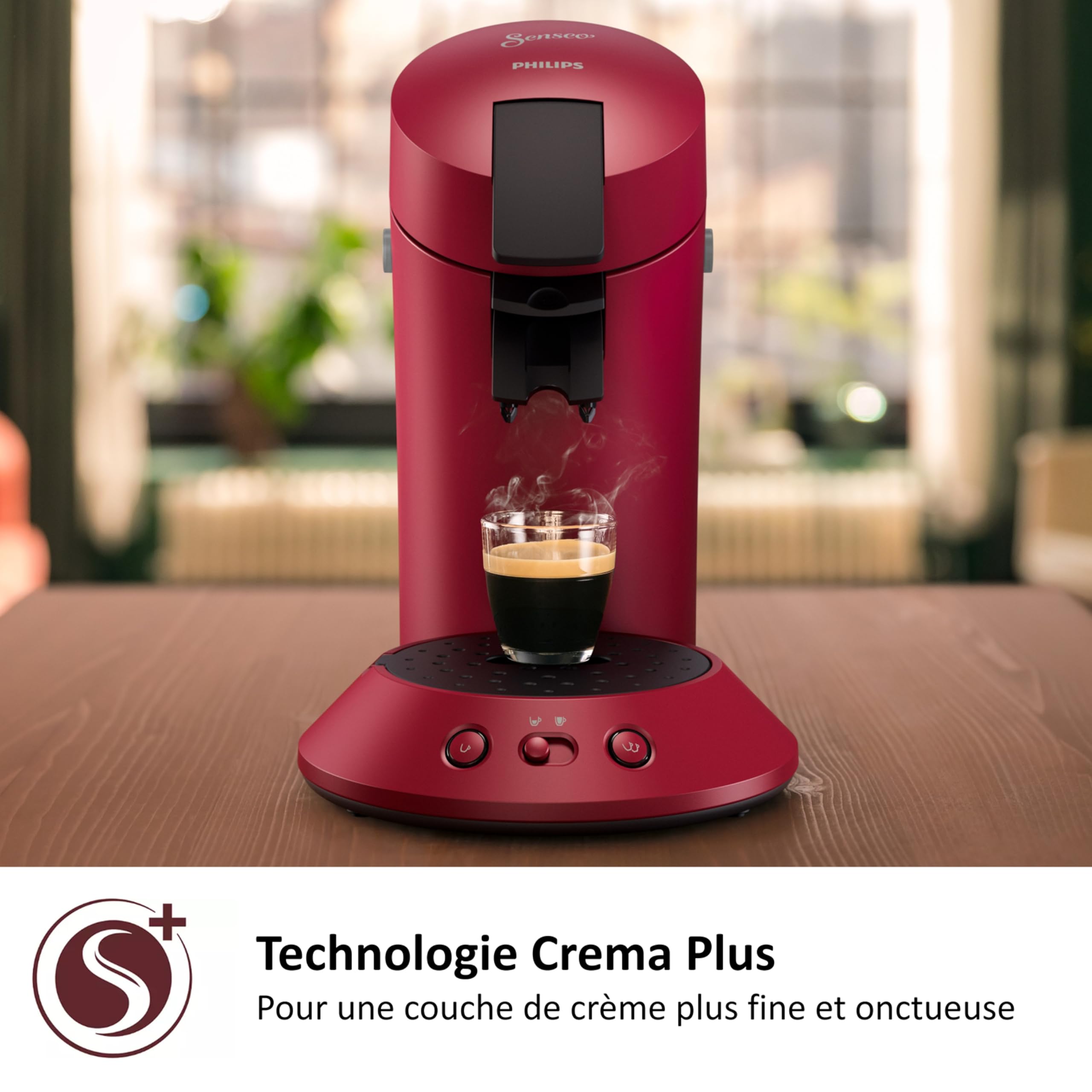Philips Senseo Original Plus Machine à café à dosettes Rouge CSA210/91