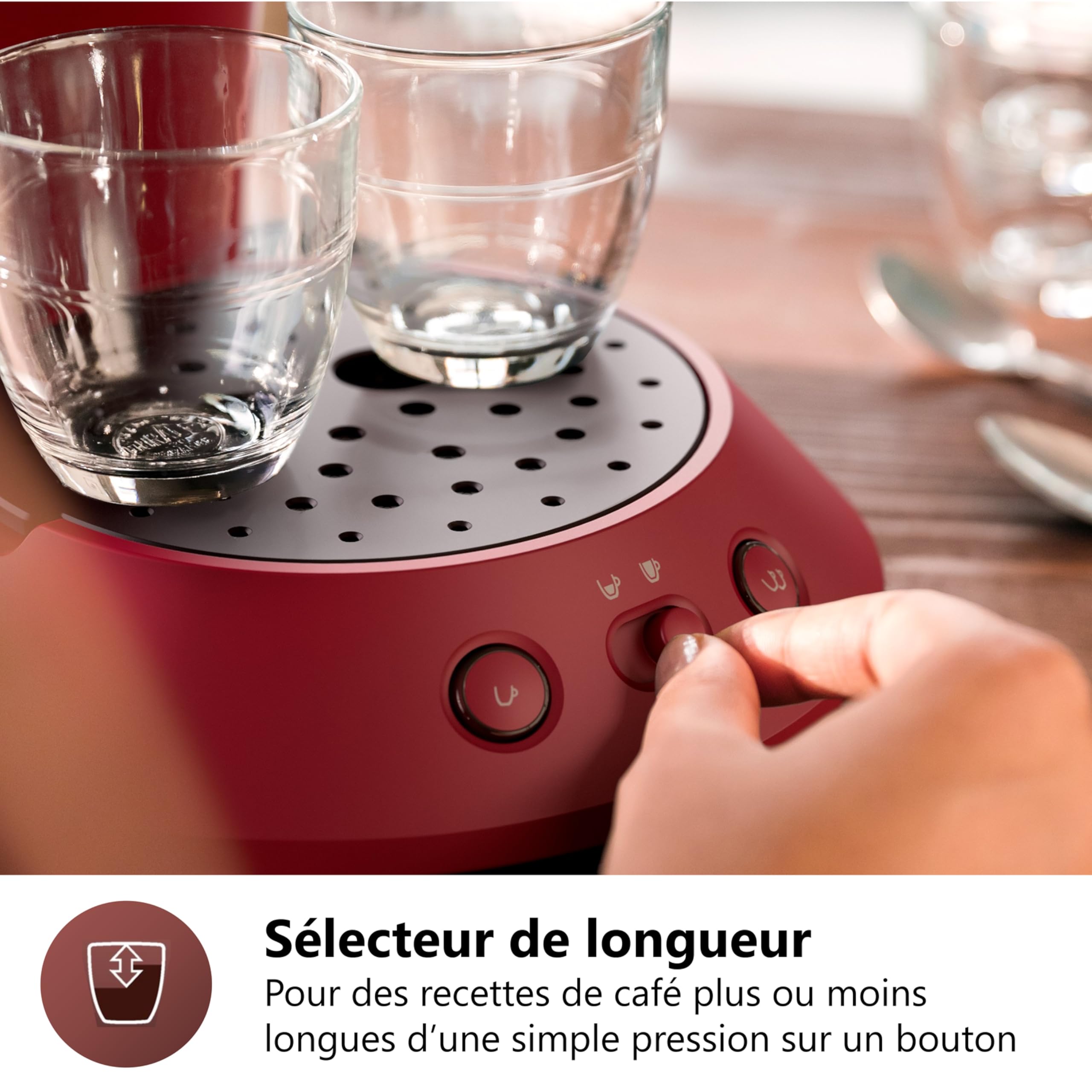 Philips Senseo Original Plus Machine à café à dosettes Rouge CSA210/91